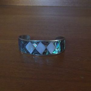 VINTAGE Abalone Shell Cuff Bangle
